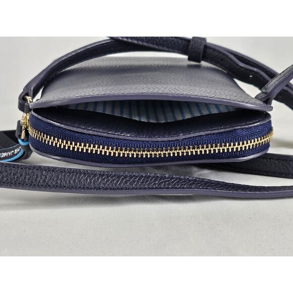 DRAPER JAMES WOMEN'S BLUE LEATHER SHOULDER CROSSBODY SMALL PURSE - Picture 5 of 14